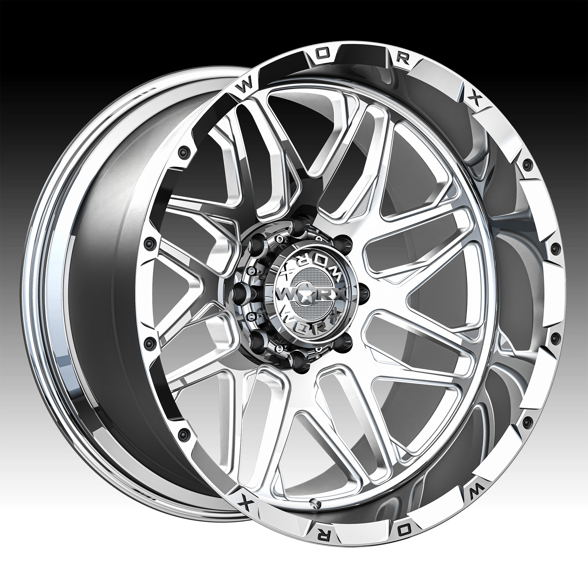 Worx Offroad Forged WF819P Polished Custom Truck Wheels WF819P